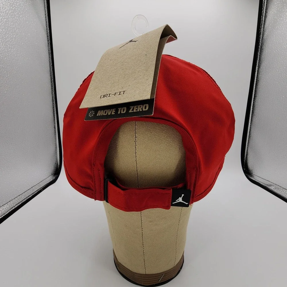 Jordan Hat Mens Adjustable Nike Dri FIT Club Cap Unstructured Gym Red Sz M/L NEW